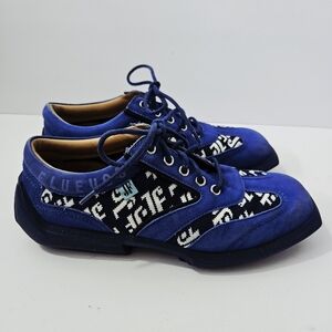 John Fluevog 50th Anniversary Future Angel Brandon Shoes Size 7 Mens Blue EUC
